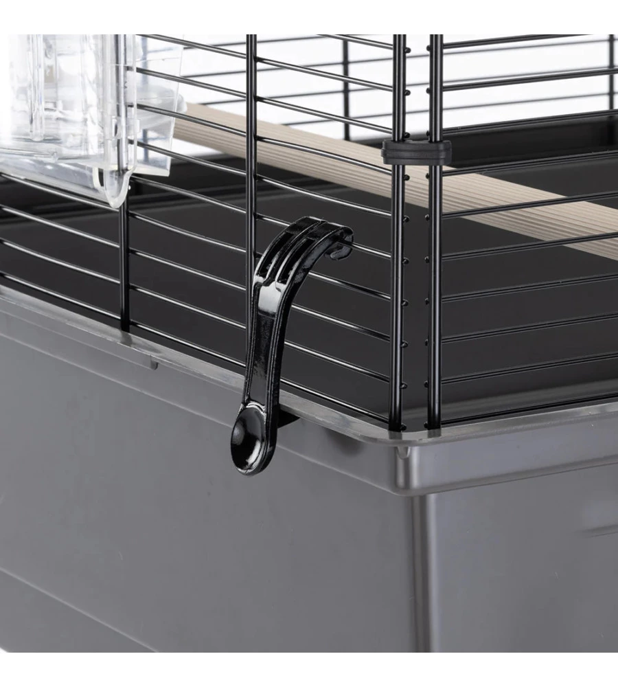 GABBIA PER UCCELLI "PIANO 6" NERA, 87X46,5X70 CM - FERPLAST